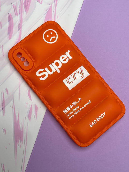 Orange Classy Puff Printed Case For iPhone