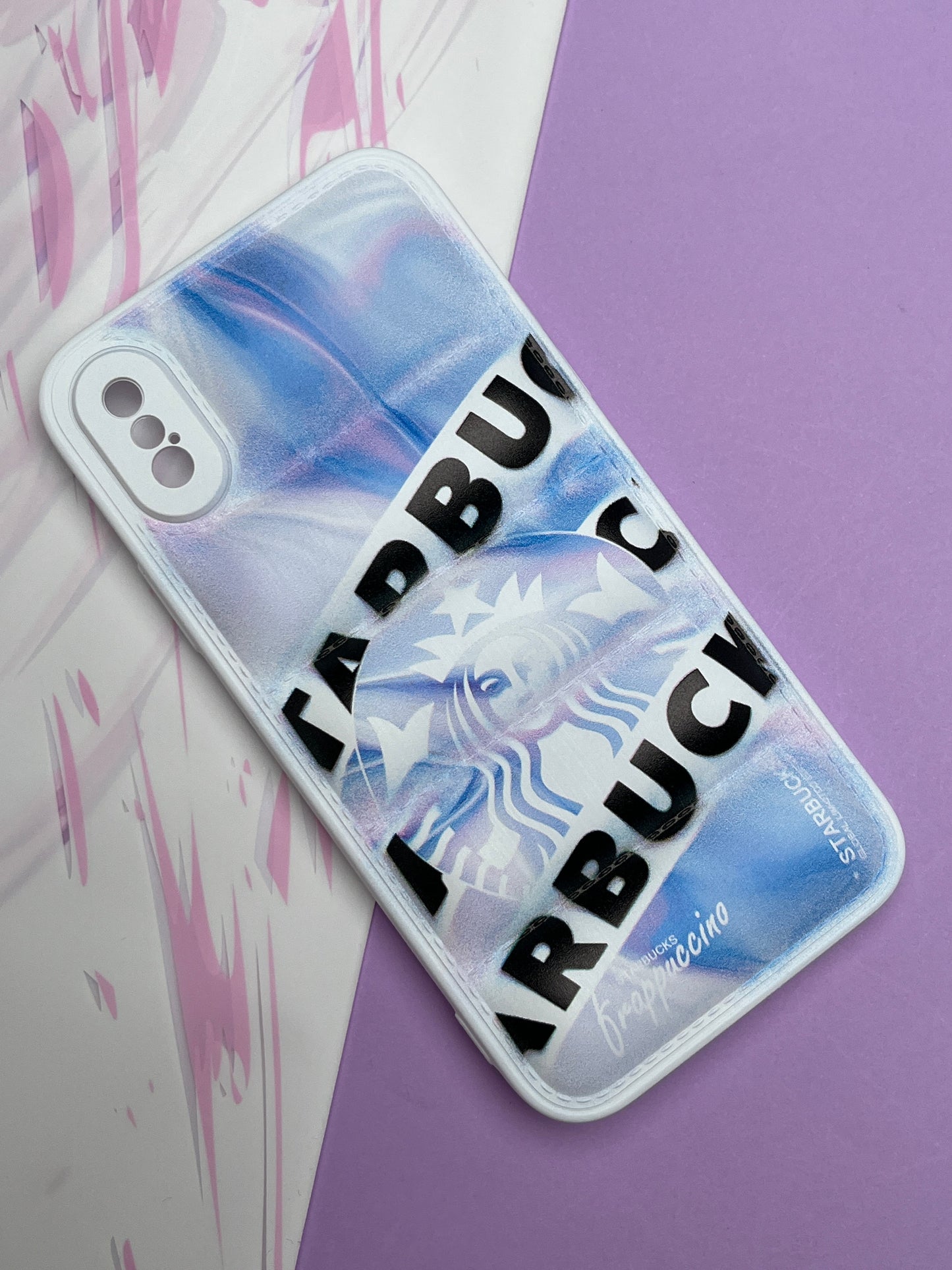 Blue Starbucks Classy Puff Printed Case For iPhone