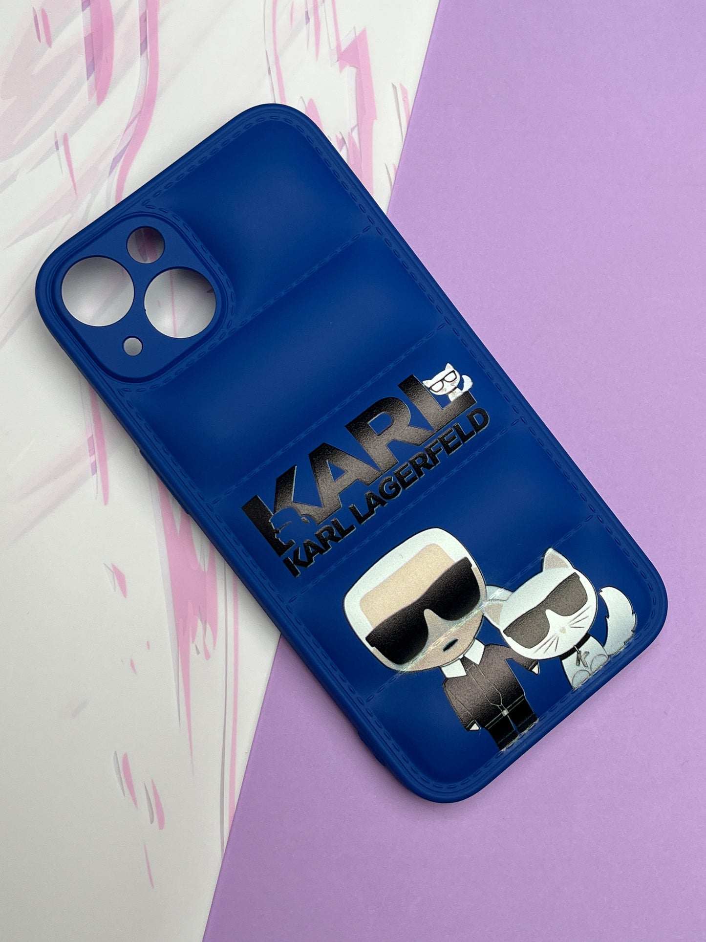 Blue Karl Classy Puff Printed Case For iPhone