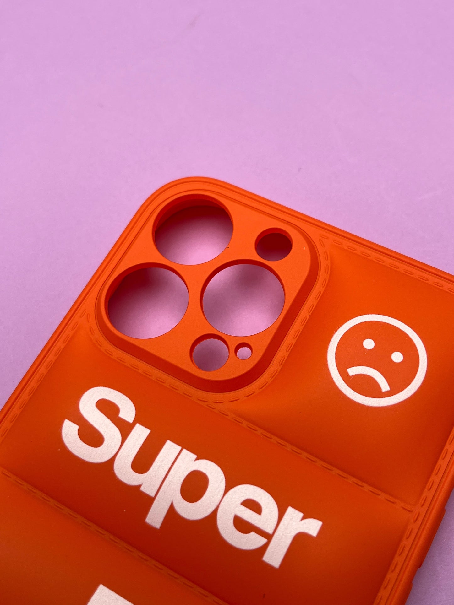 Orange Classy Puff Printed Case For iPhone