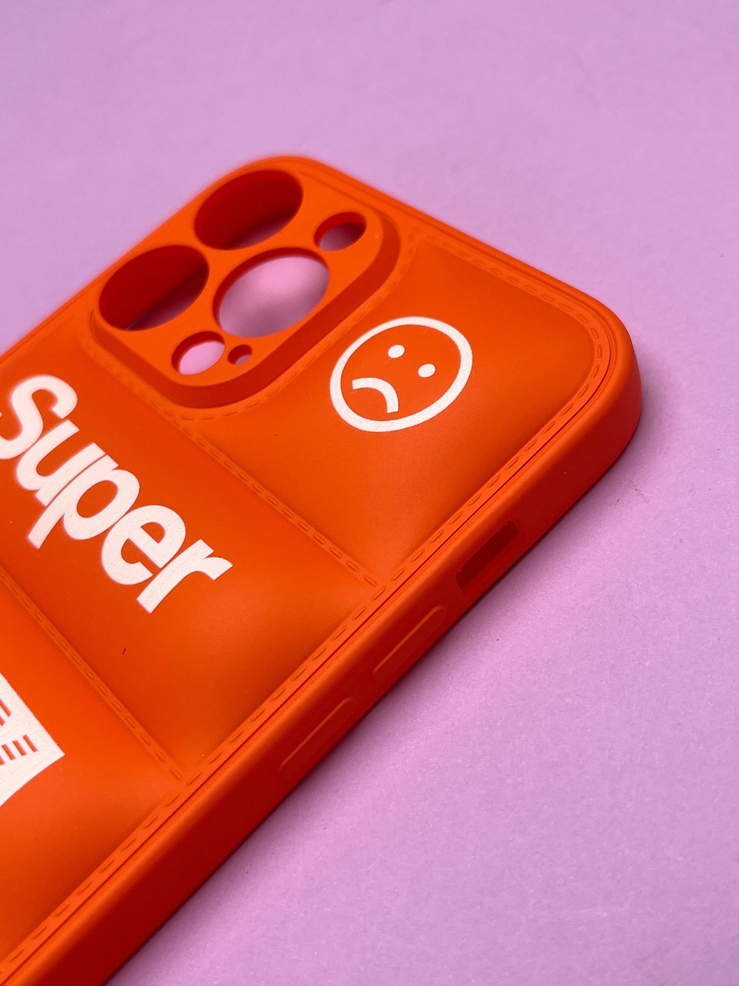 Orange Classy Puff Printed Case For iPhone