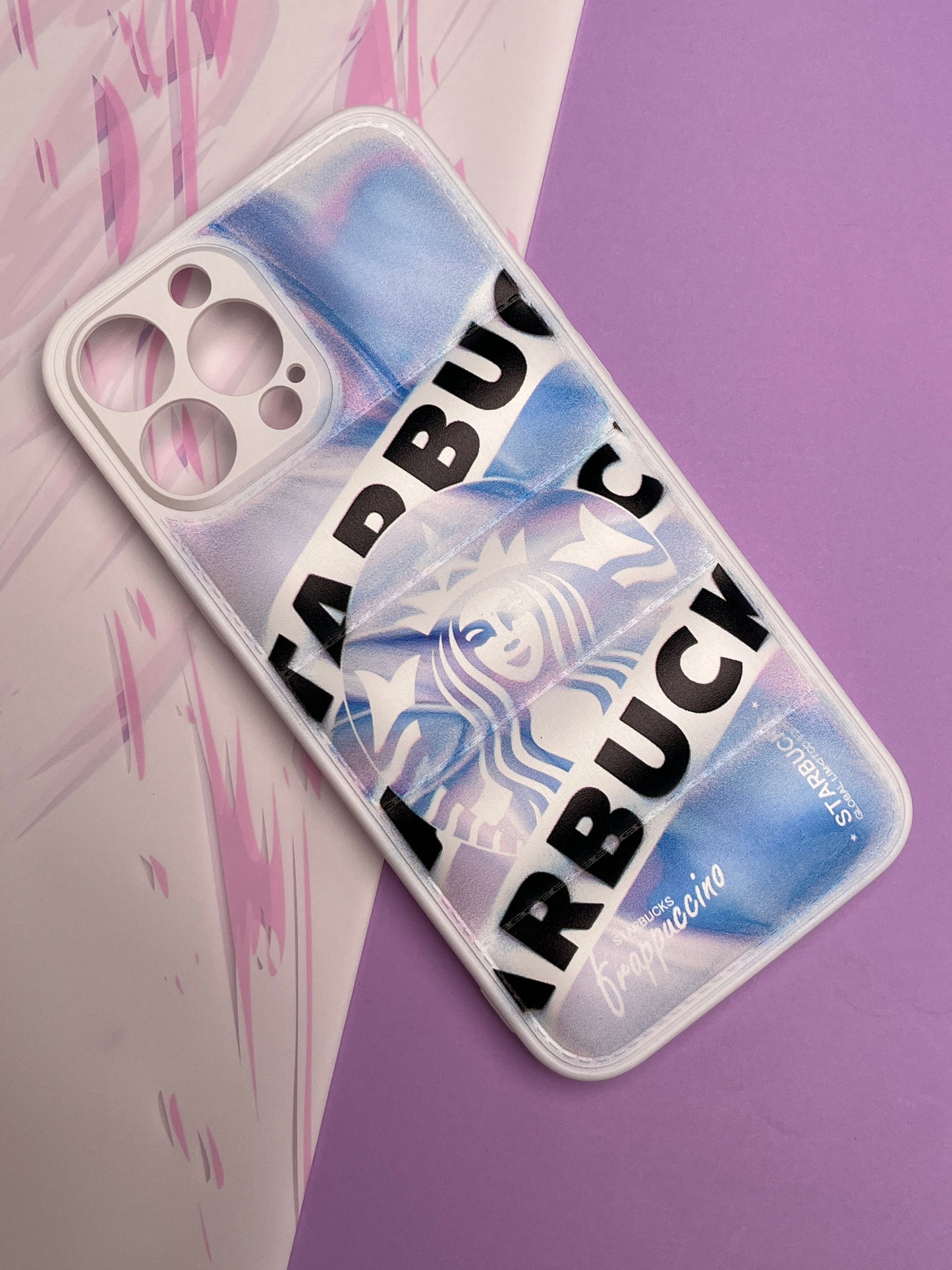 Blue Starbucks Classy Puff Printed Case For iPhone