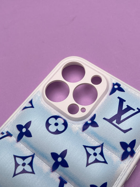 LV Blue Classy Puff Printed Case For iPhone