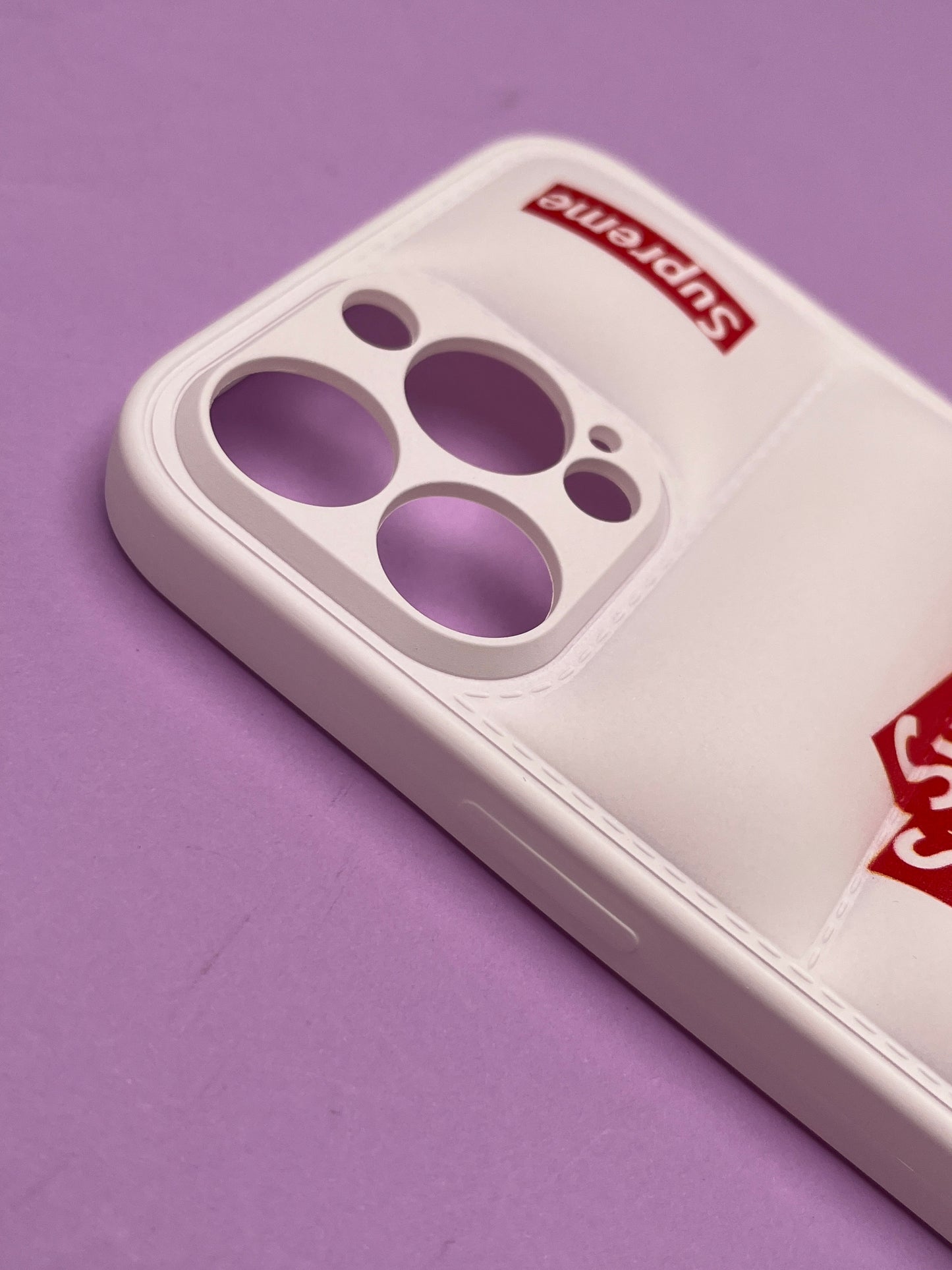 White Supreme Classy Puff Printed Case For iPhone