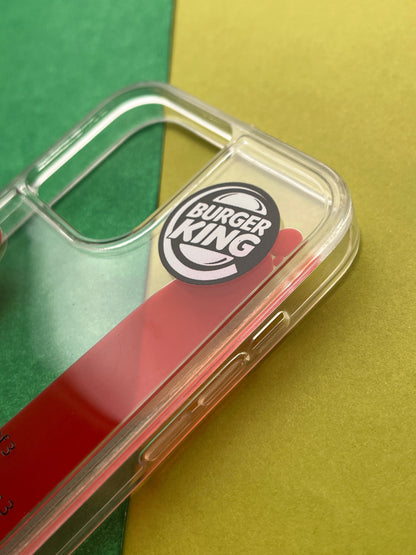 Burger King Floating Toy Liquid Case For iPhone