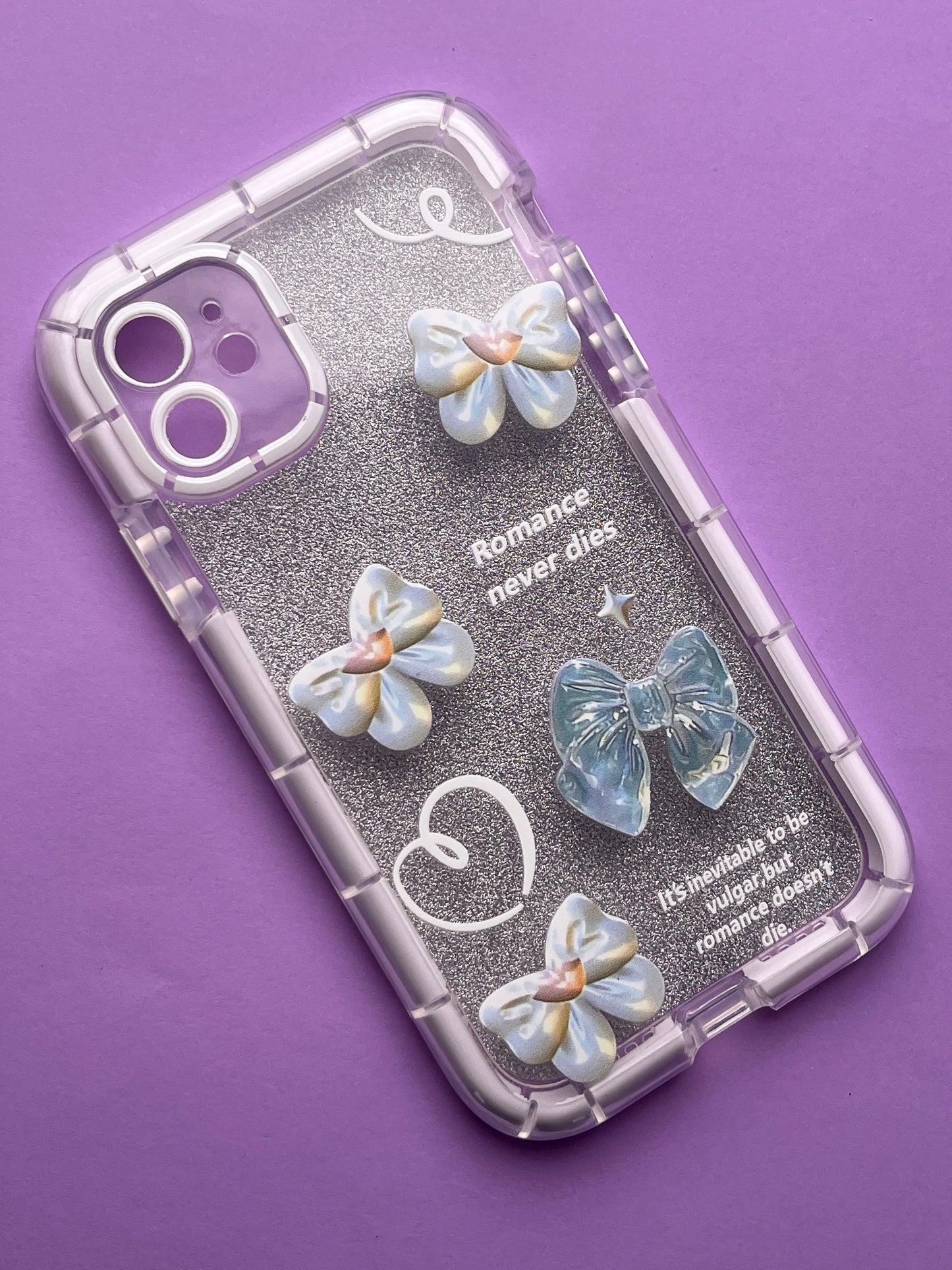 Girlish Bow Radium Bumper Case For iPhone