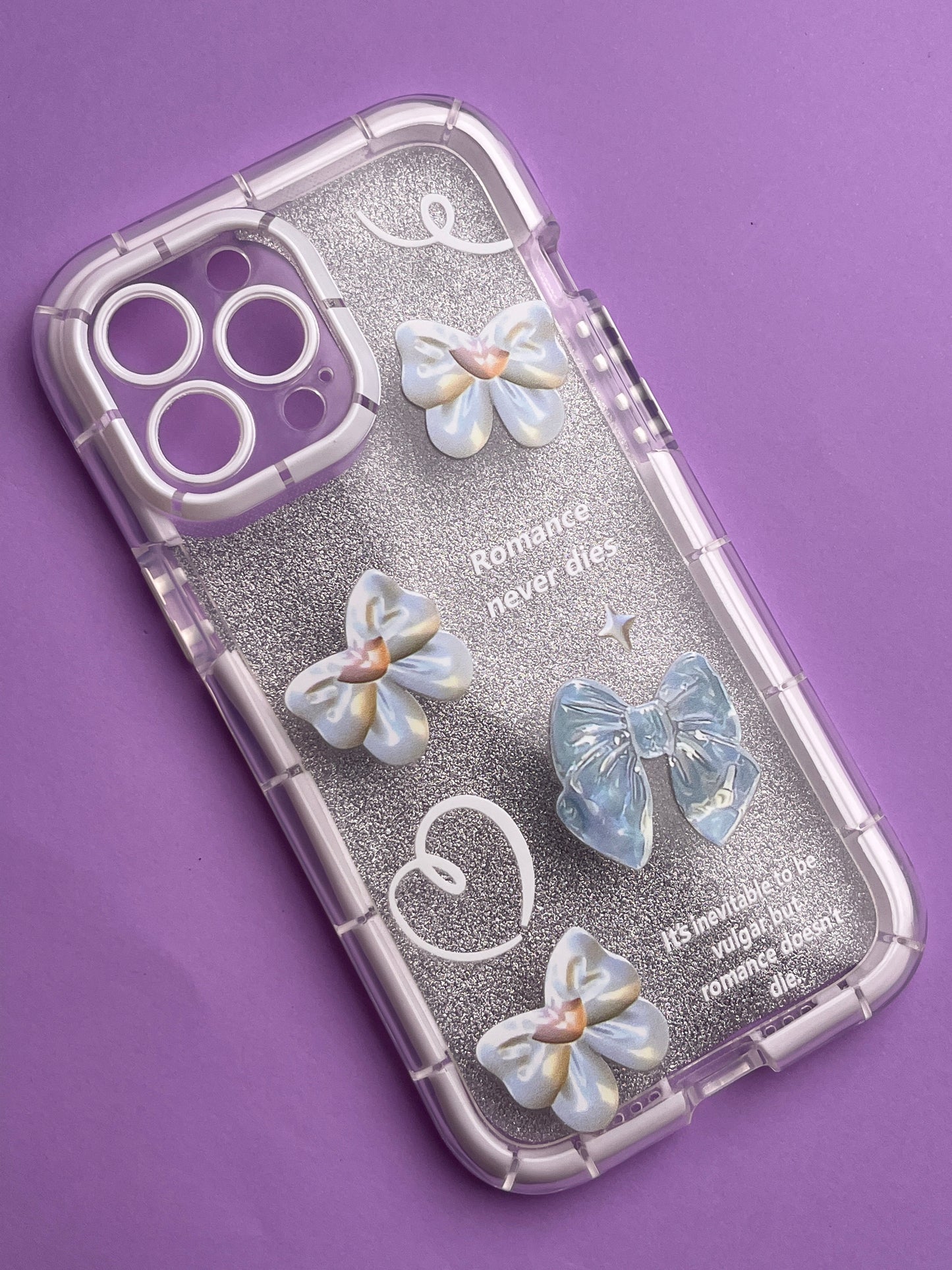 Girlish Bow Radium Bumper Case For iPhone