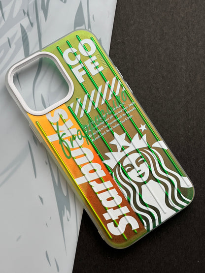 Gradient Starbucks COFFEE GOOD Slim Bumper Case For iPhone