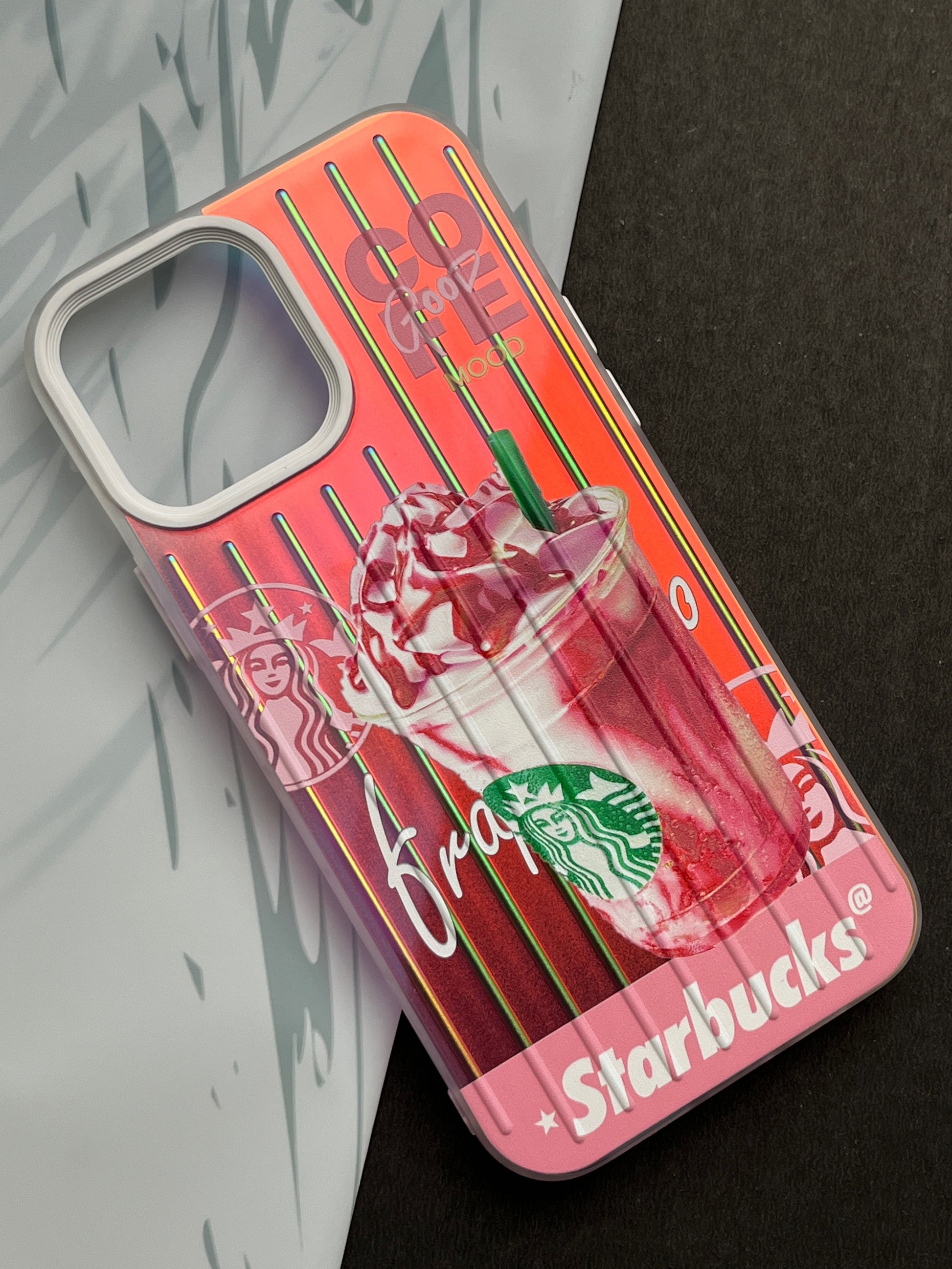 Gradient Starbucks PINK FRAPPUCCINO Slim Bumper Case For iPhone
