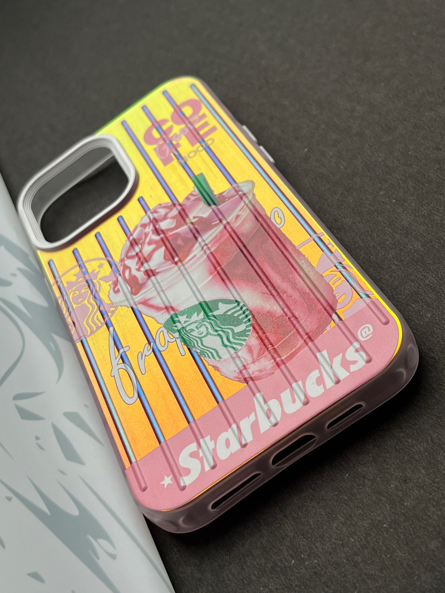Gradient Starbucks PINK FRAPPUCCINO Slim Bumper Case For iPhone