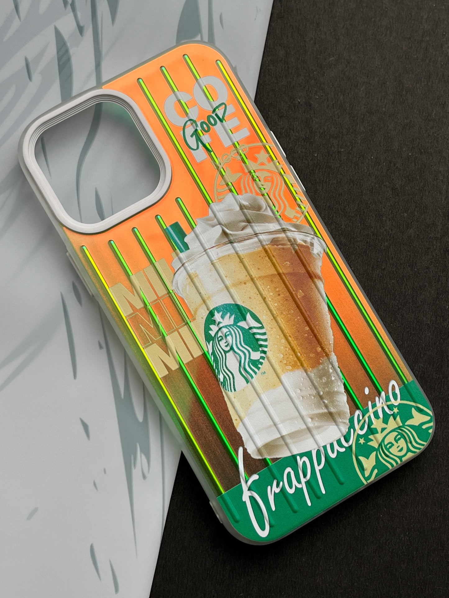 Gradient Starbucks FRAPPUCCINO Slim Bumper Case For iPhone