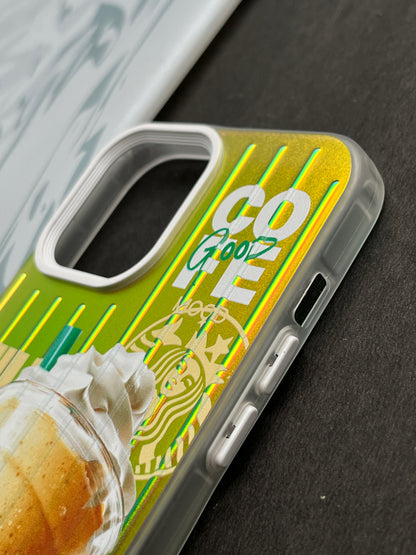 Gradient Starbucks FRAPPUCCINO Slim Bumper Case For iPhone
