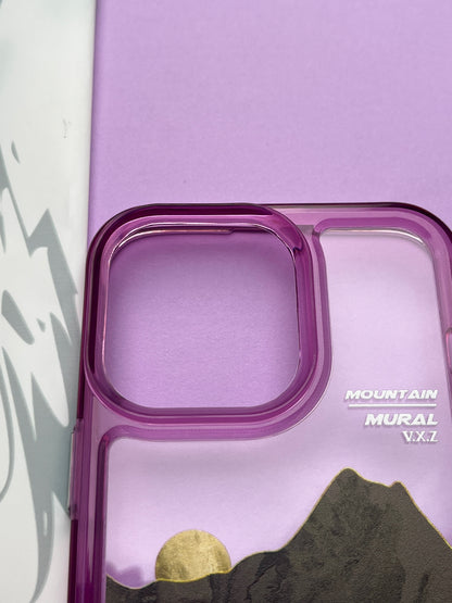 Purple Mountain Mural Bumper Case For iPhone