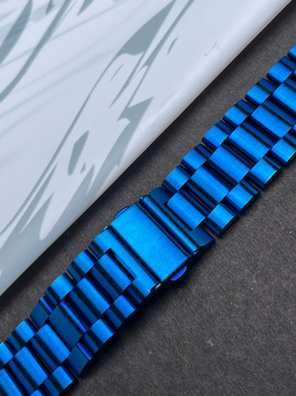 Blue Stainless Steel Metal Strap for Apple Watch
