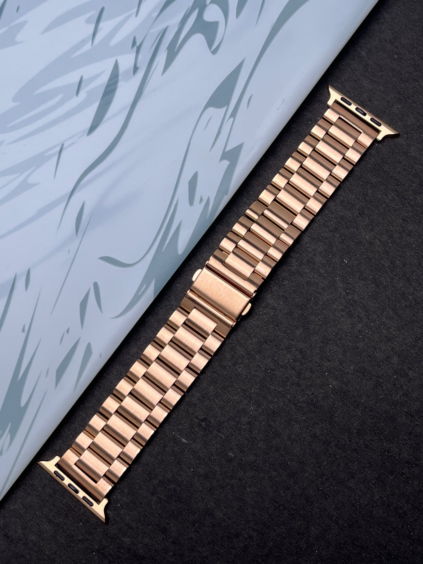 Rose Gold Stainless Steel Metal Strap for Apple Watch