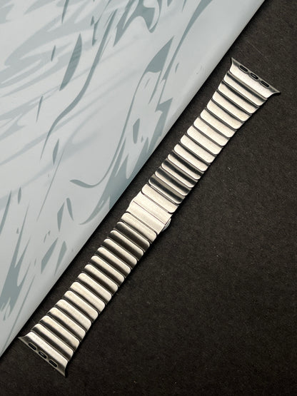 Link Strap Silver Metal Bracelet with Detachable link for Apple Watch