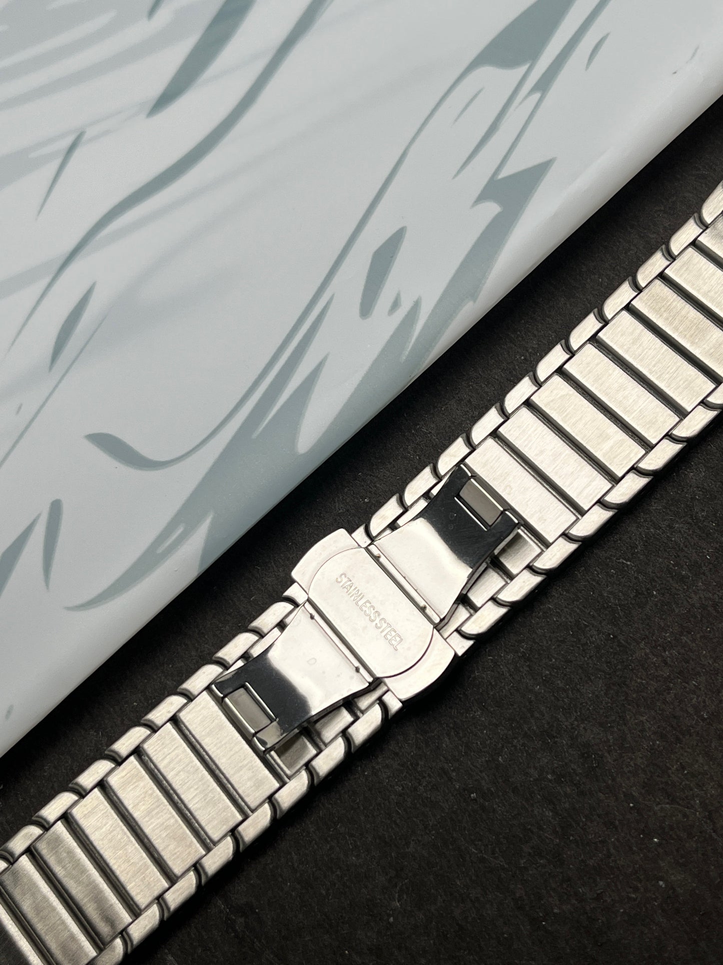 Link Strap Silver Metal Bracelet with Detachable link for Apple Watch