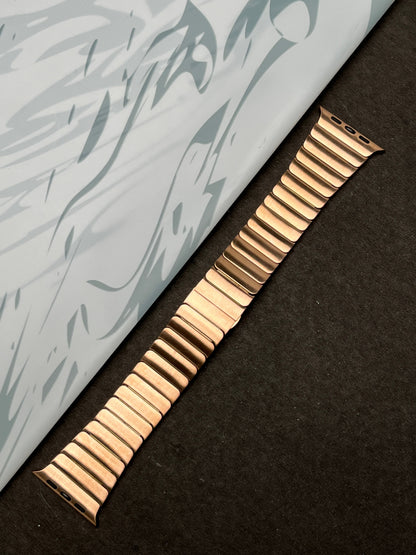 Link Strap Rose Gold Metal Bracelet with Detachable link for Apple Watch