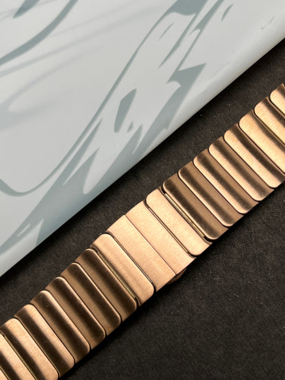 Link Strap Rose Gold Metal Bracelet with Detachable link for Apple Watch