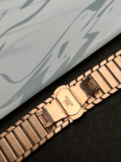 Link Strap Rose Gold Metal Bracelet with Detachable link for Apple Watch