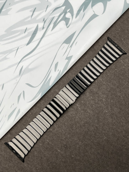 Link Strap Black Metal Bracelet with Detachable link for Apple Watch