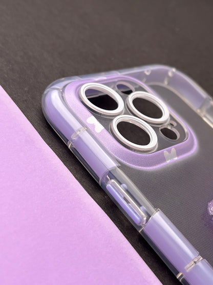 Girlish Purple Crystel Bow Bumper Case For iPhone