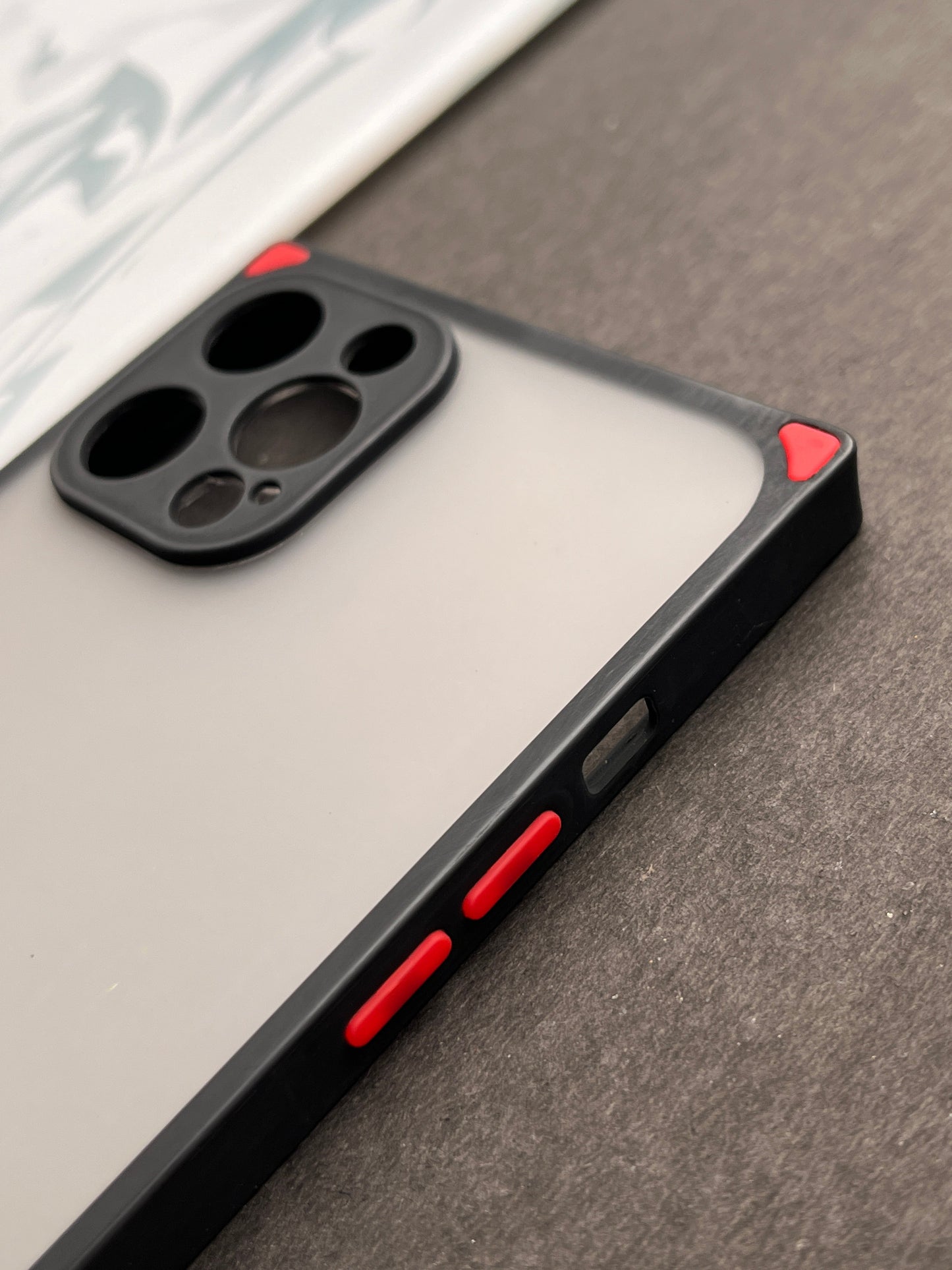 Smoke Matte With Square Corner Bumper Case For iPhone 12 Pro