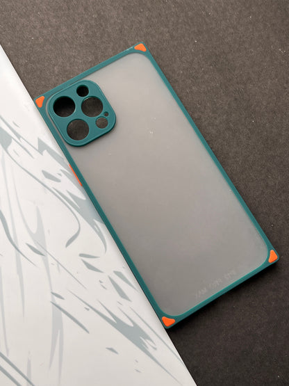 Smoke Matte With Square Corner Bumper Case For iPhone 12 Pro Max