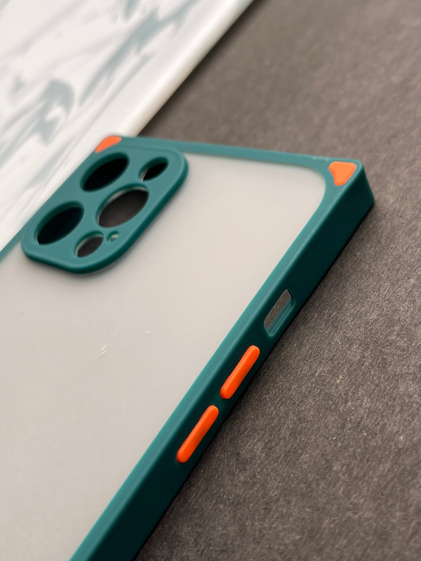 Smoke Matte With Square Corner Bumper Case For iPhone 12 Pro Max