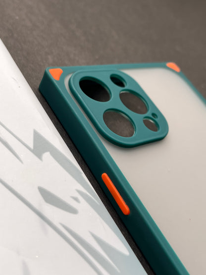 Smoke Matte With Square Corner Bumper Case For iPhone 12 Pro