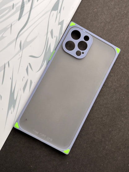 Smoke Matte With Square Corner Bumper Case For iPhone 12 Pro