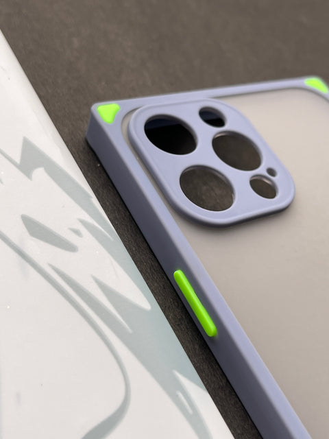 Smoke Matte With Square Corner Bumper Case For iPhone 12 Pro