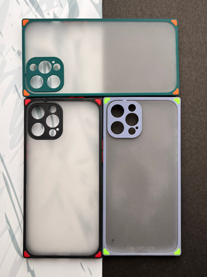 Smoke Matte With Square Corner Bumper Case For iPhone 12 Pro
