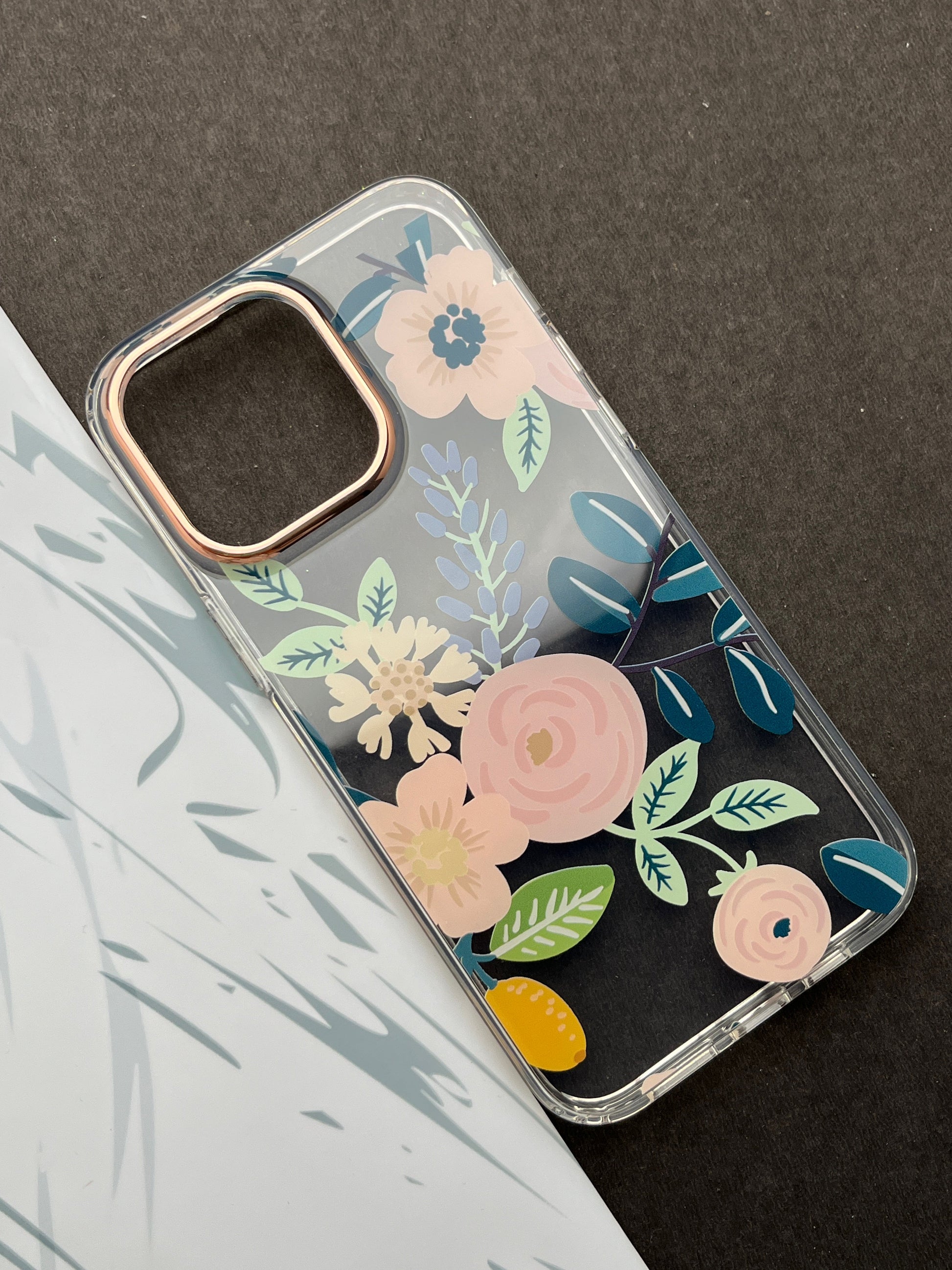 QY Premium Ladies Peach Flower Case for iPhone