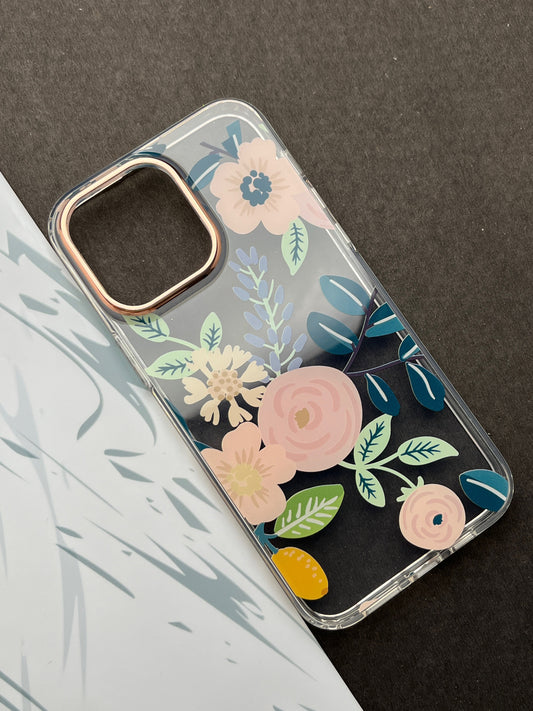 QY Premium Ladies Peach Flower Case for iPhone