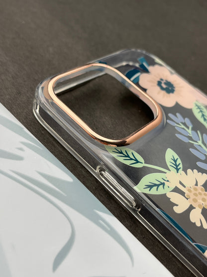 QY Premium Ladies Peach Flower Case for iPhone