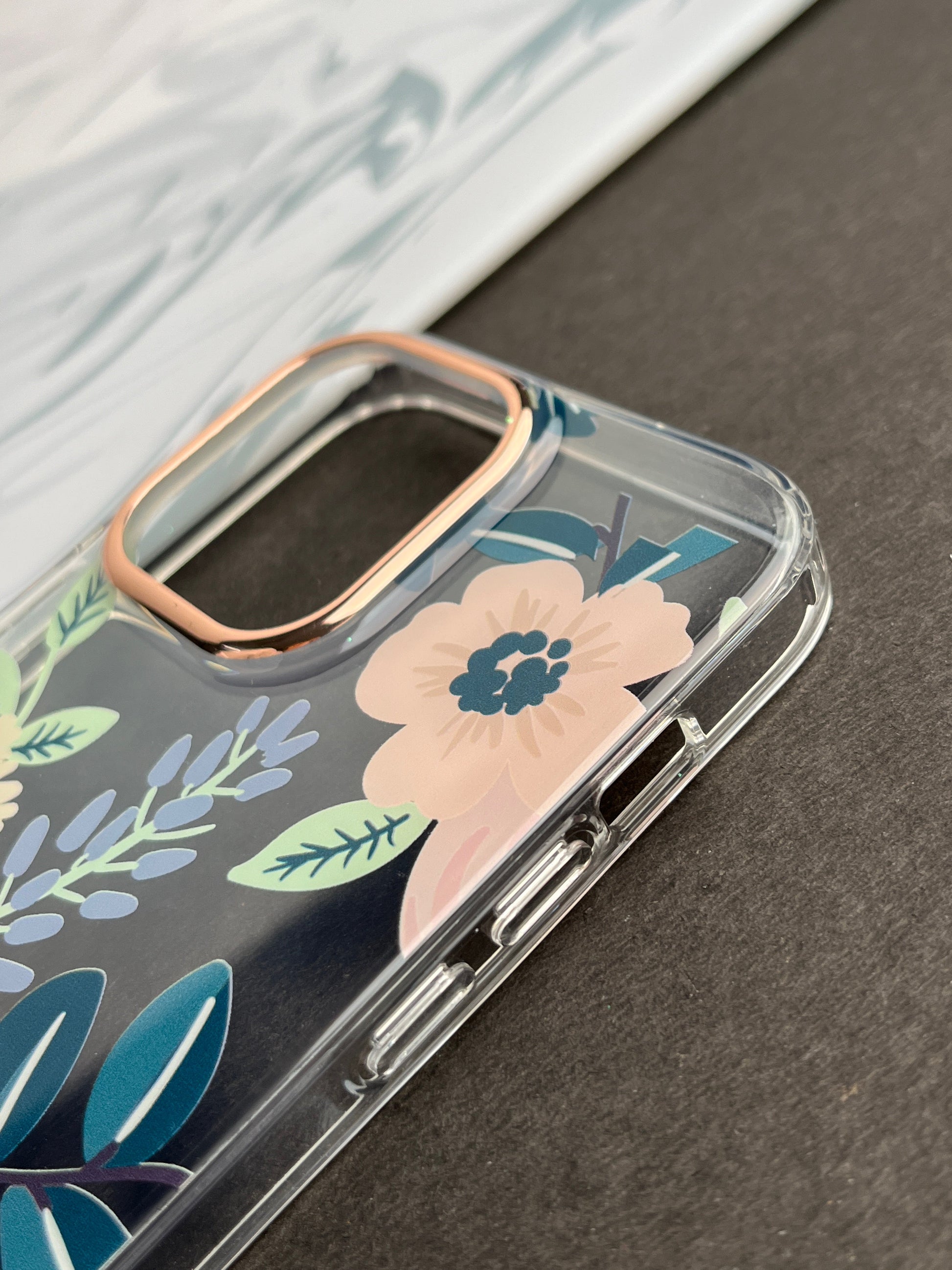 QY Premium Ladies Peach Flower Case for iPhone