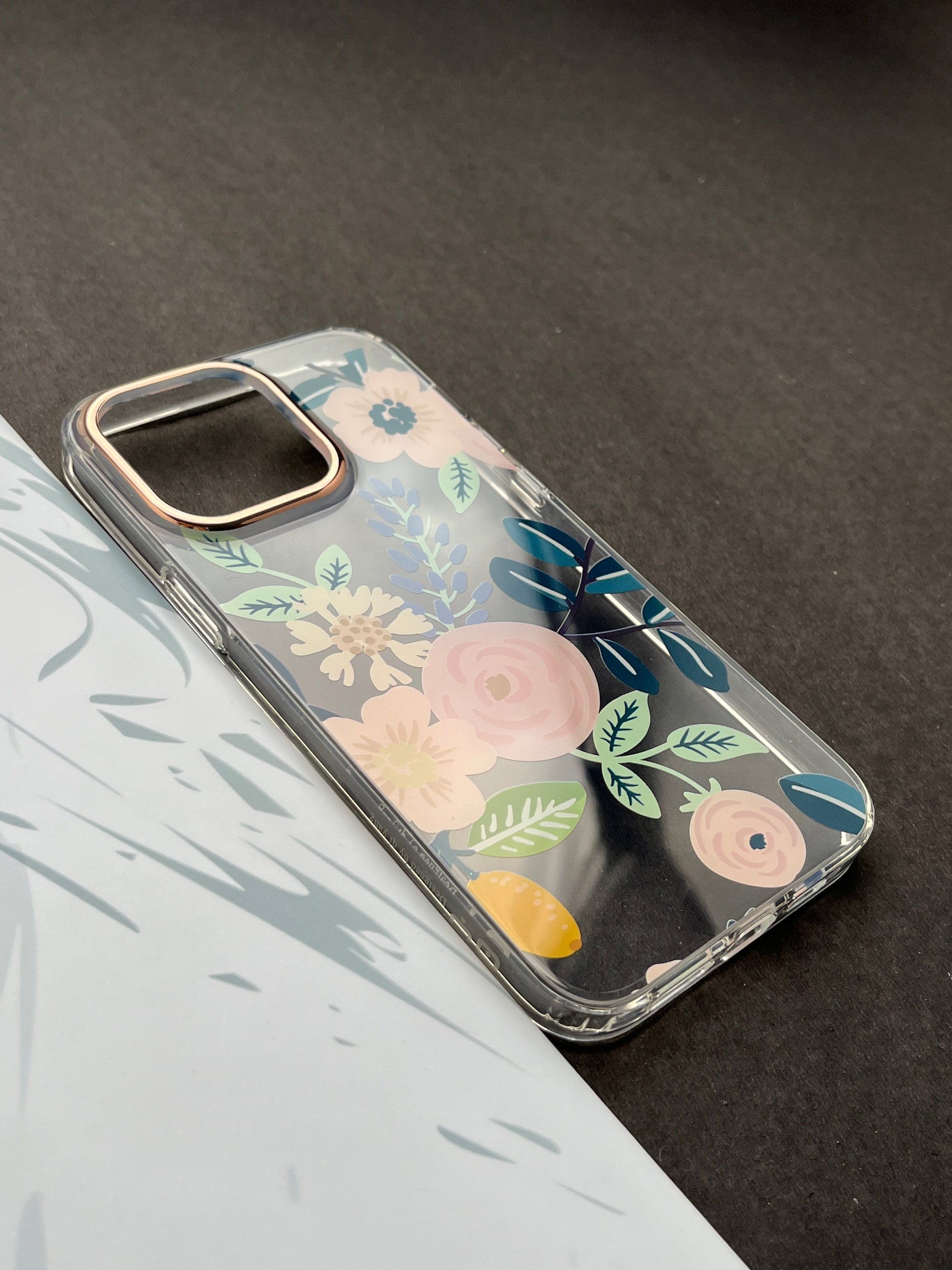 QY Premium Ladies Peach Flower Case for iPhone