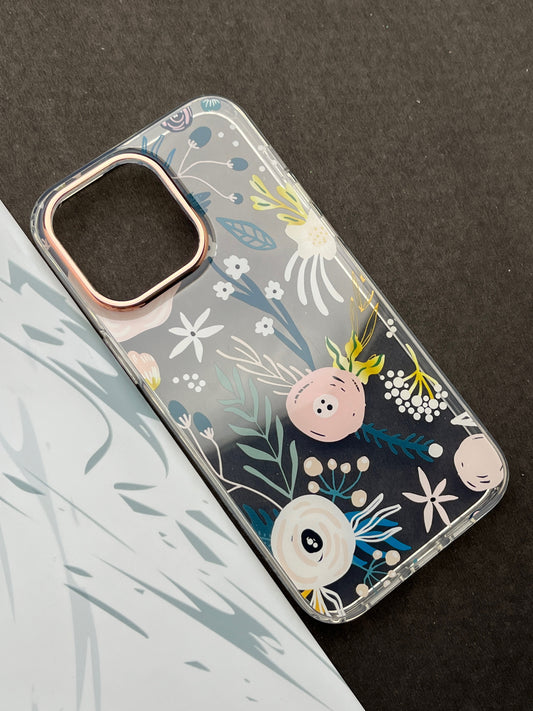 QY Premium Ladies White Flower Case for iPhone