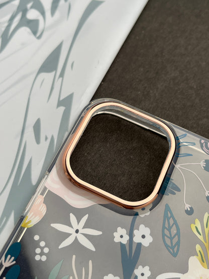 QY Premium Ladies White Flower Case for iPhone