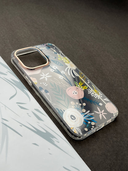 QY Premium Ladies White Flower Case for iPhone