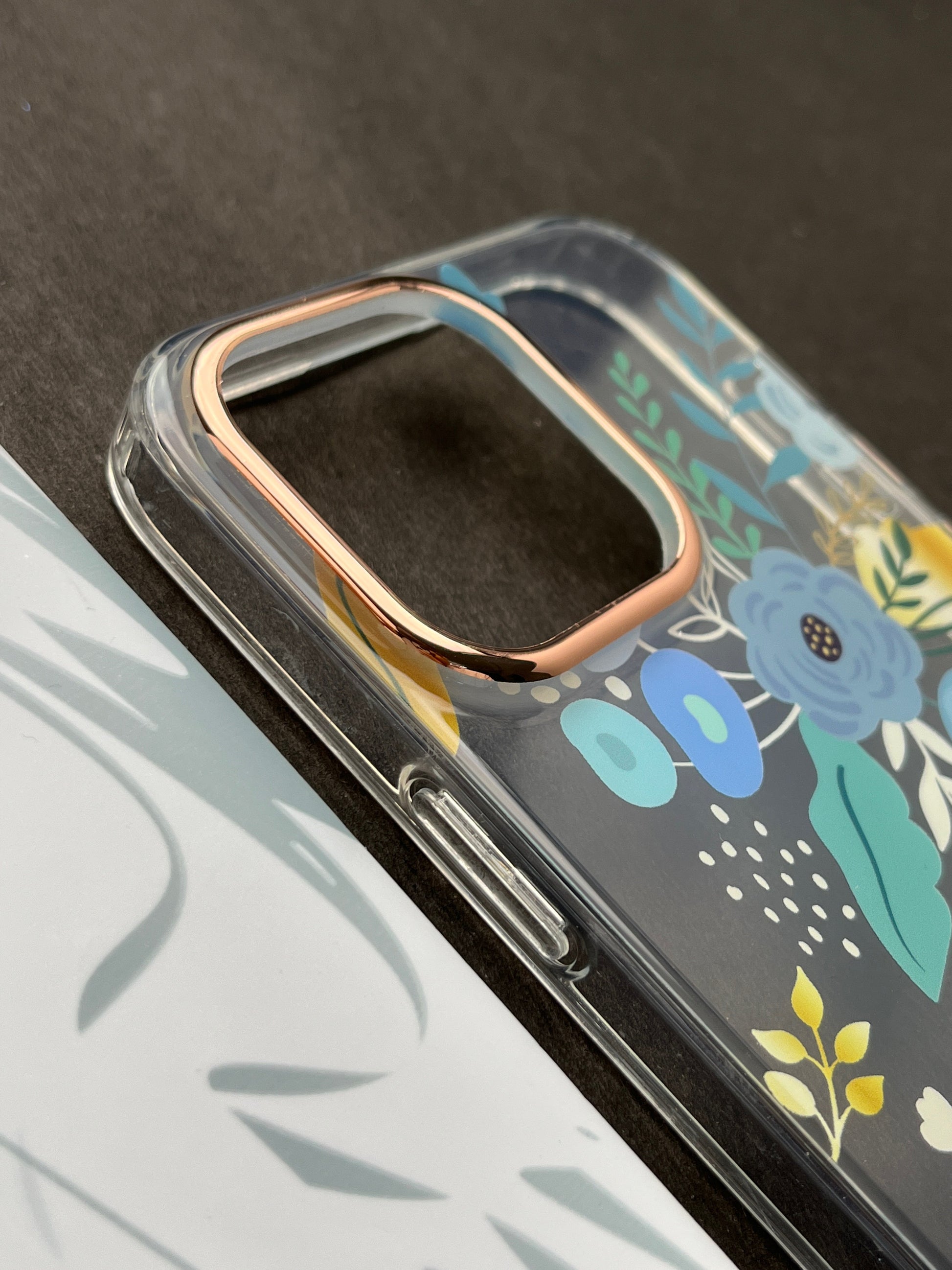 QY Premium Ladies Blue Flower Case for iPhone