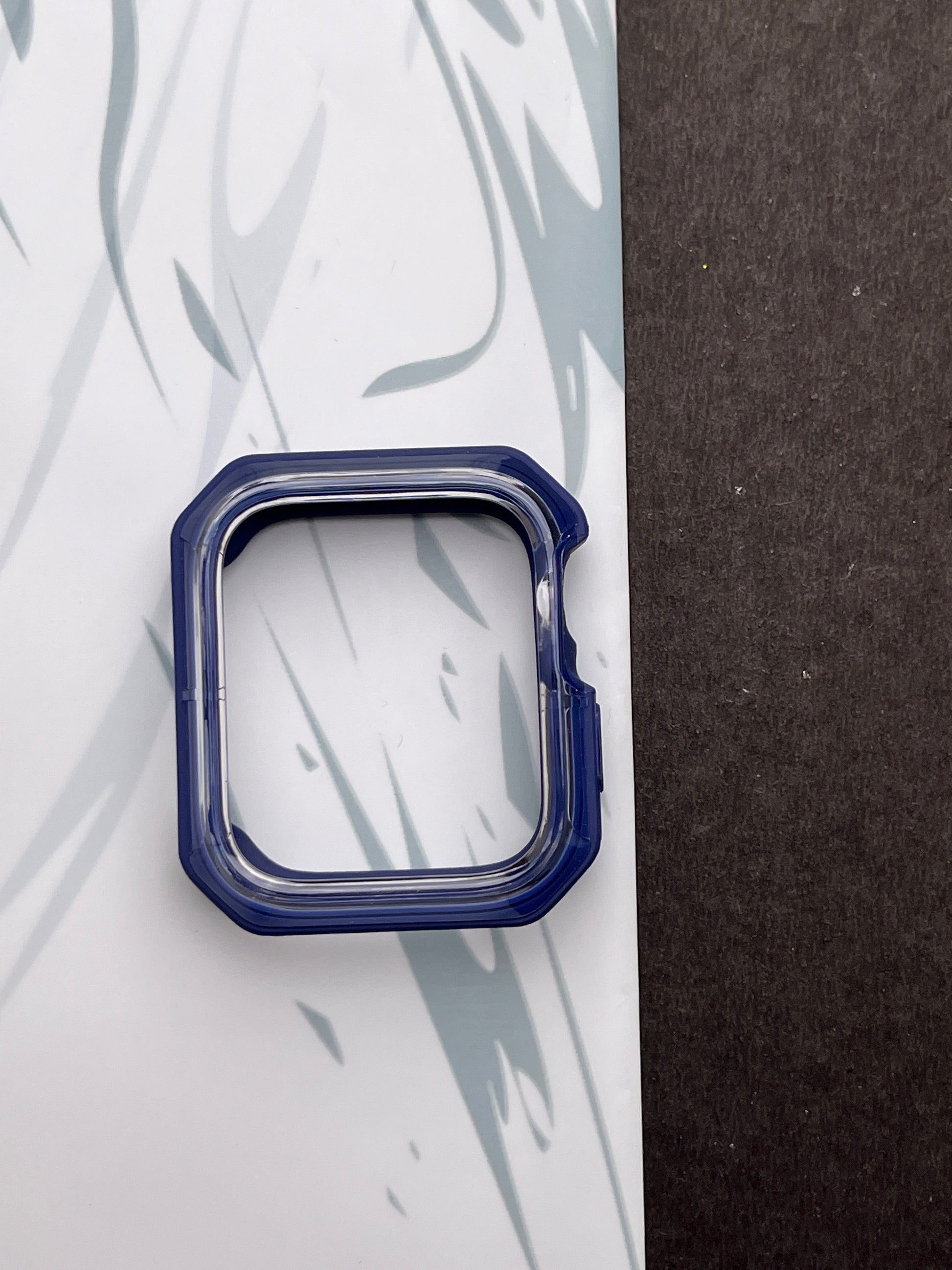 Blue Clear Protective Bumper Case For Apple Watch