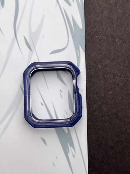 Blue Clear Protective Bumper Case For Apple Watch