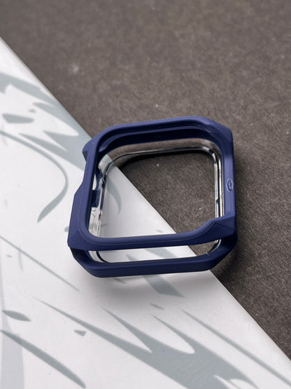 Blue Clear Protective Bumper Case For Apple Watch