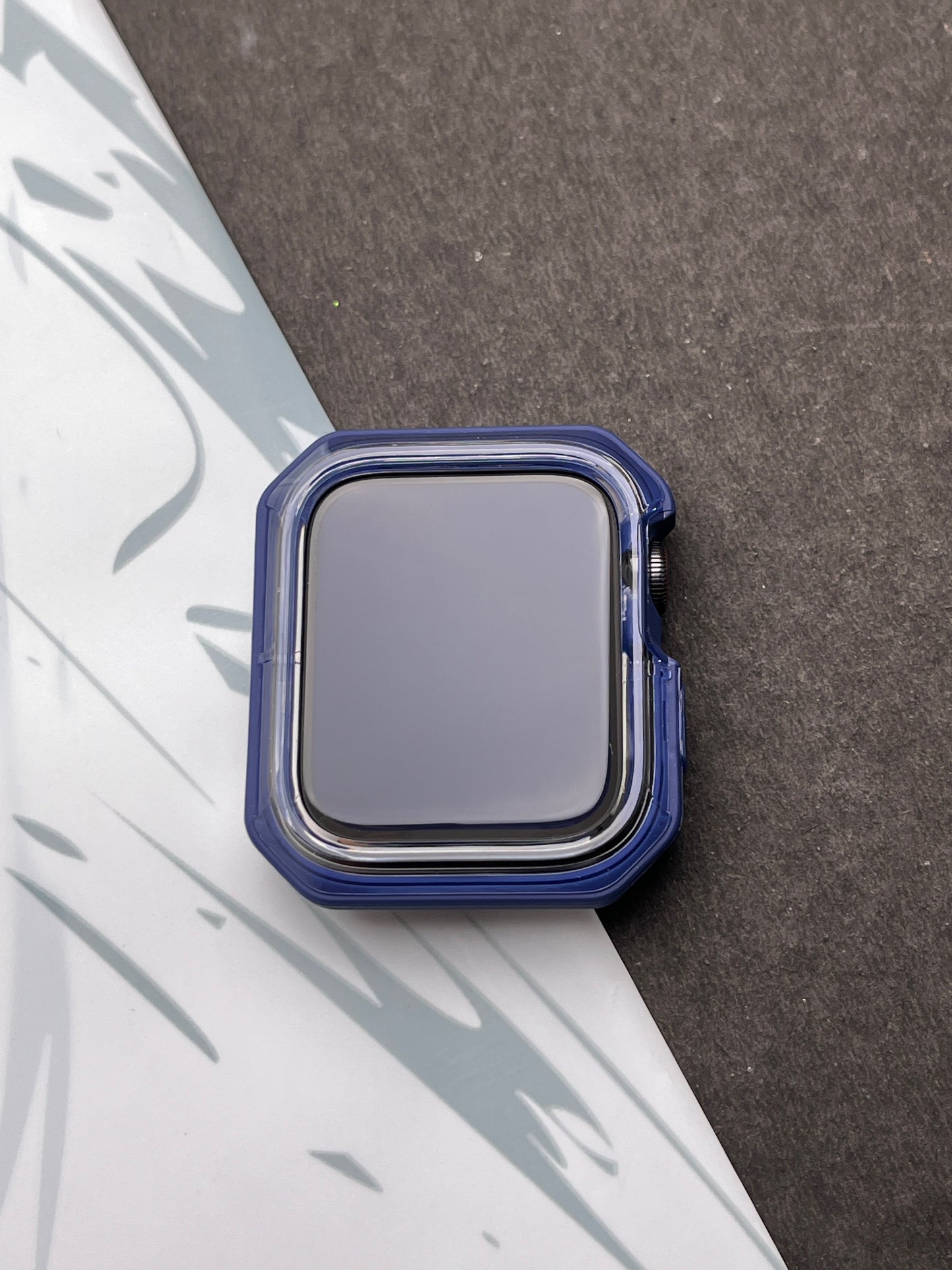 Blue Clear Protective Bumper Case For Apple Watch