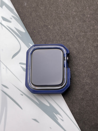 Blue Clear Protective Bumper Case For Apple Watch