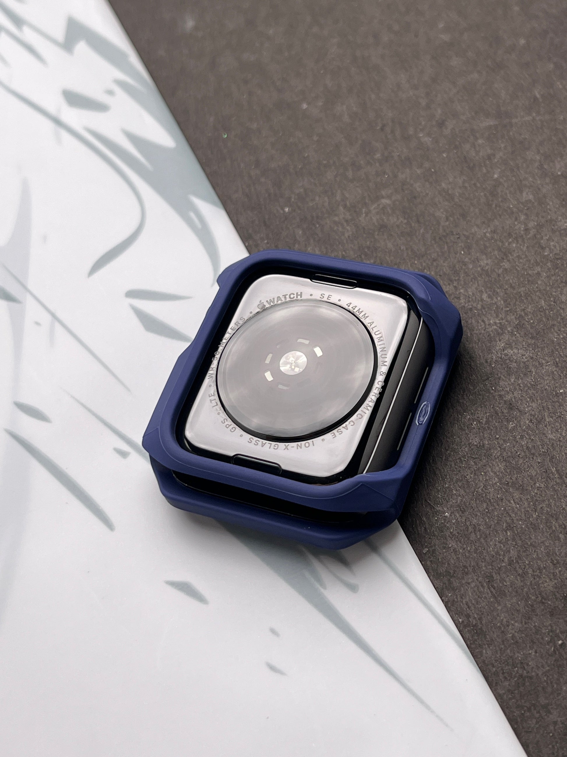 Blue Clear Protective Bumper Case For Apple Watch