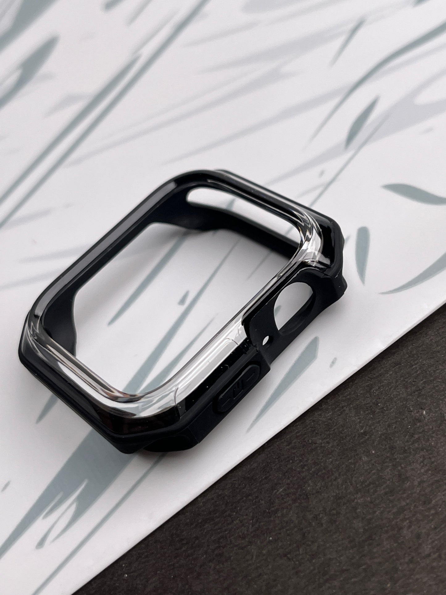 Black Clear Protective Bumper Case For Apple Watch