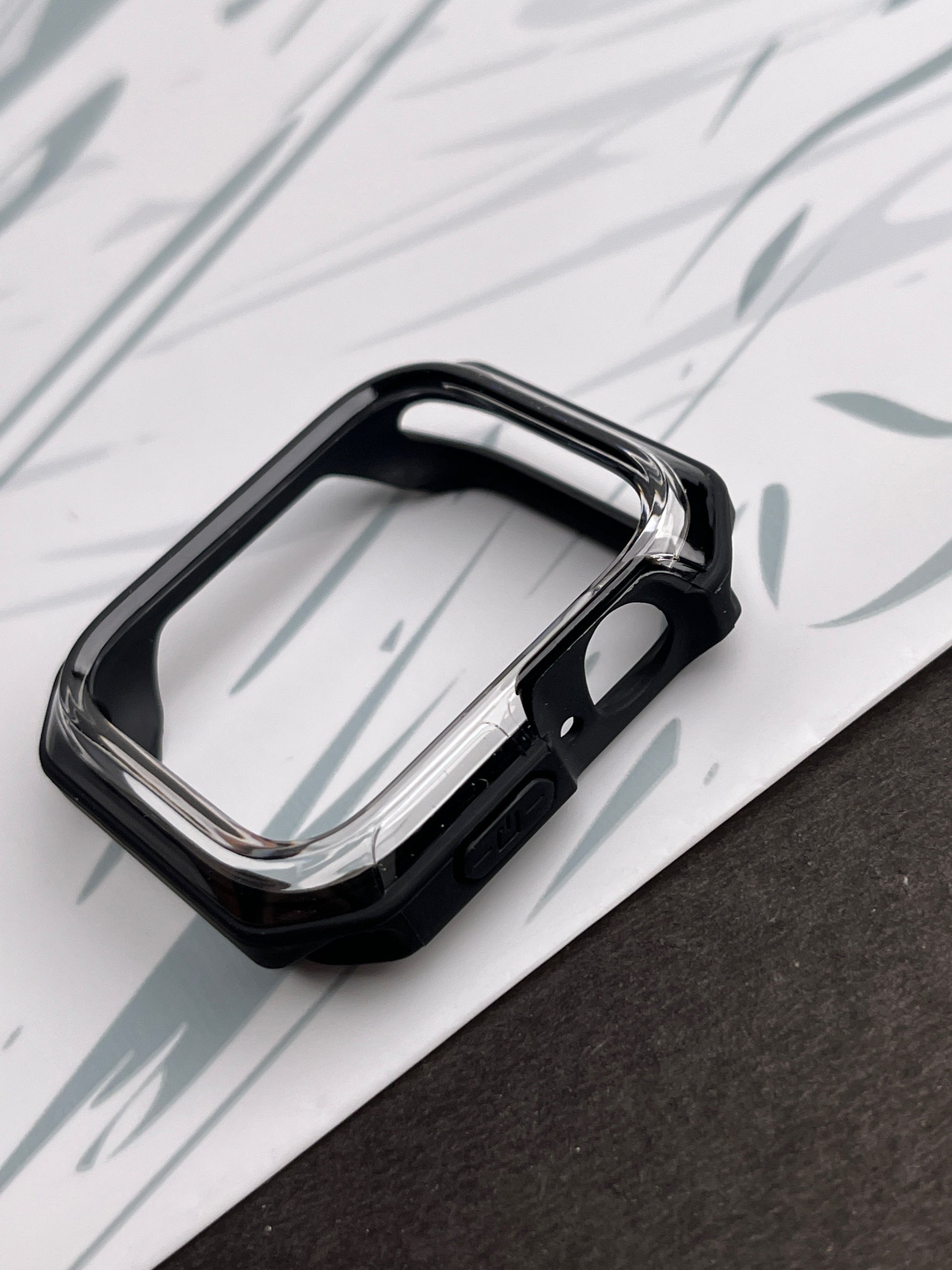 Black Clear Protective Bumper Case For Apple Watch